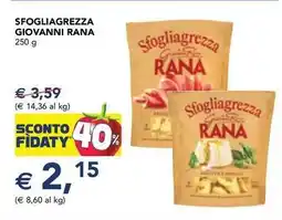 Esselunga Sfogliagrezza GIOVANNI RANA offerta