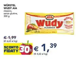 Esselunga Würstel wudy AIA offerta