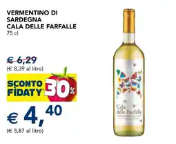 Esselunga Vermentino di sardegna CALA DELLE FARFALLE offerta