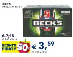 Esselunga BECK'S lattine offerta