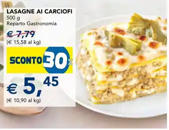 Esselunga Lasagne ai carciofi offerta