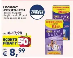 Esselunga Assorbenti LINES SETA ULTRA offerta