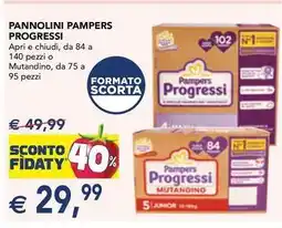 Esselunga Pannolini pampers PROGRESSI offerta