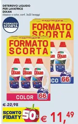 Esselunga Detersivo liquido per lavatrice DIXAN offerta