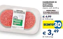 Esselunga Hamburger hamburger di scottona naturama offerta
