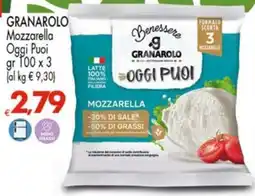 Despar GRANAROLO Mozzarella Oggi Puoi offerta