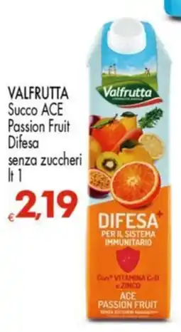 Despar VALFRUTTA Succo ACE Passion Fruit Difesa senza zuccheri offerta