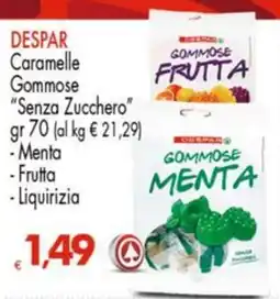 Despar DESPAR Caramelle Gommose "Senza Zucchero" offerta