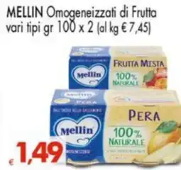 Despar MELLIN Omogeneizzati di Frutta vari tipi offerta