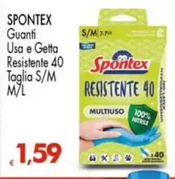 Despar SPONTEX Guanti Usa e Getta Resistente 40 offerta