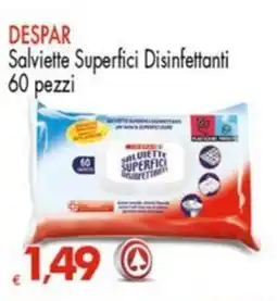 Despar DESPAR Salviette Superfici Disinfettanti 60 pezzi offerta