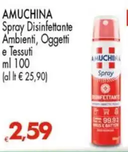 Despar AMUCHINA Spray Disinfettante Ambienti, Oggetti e Tessuti offerta