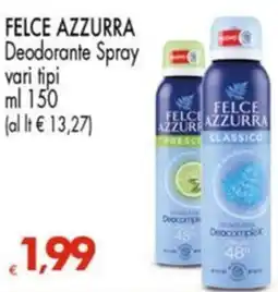 Despar FELCE AZZURRA Deodorante Spray vari tipi offerta