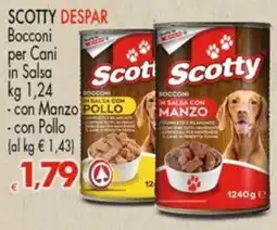 Despar SCOTTY DESPAR Bocconi per Cani in Salsa offerta