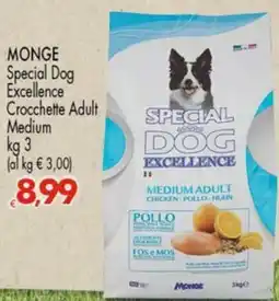 Despar MONGE Special Dog Excellence Crocchette Adult Medium offerta