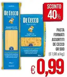 PrestoFresco Pasta formati assortiti DE CECCO offerta