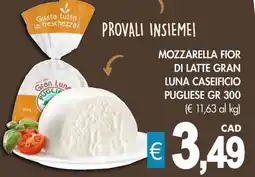 PrestoFresco Mozzarella fior di latte gran luna caseificio pugliese offerta