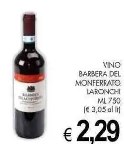 PrestoFresco Vino barbera del monferrato LARONCHI offerta
