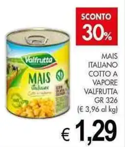 PrestoFresco Mais italiano cotto a vapore VALFRUTTA ` offerta