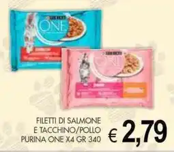 PrestoFresco Filetti di salmone e tacchino/pollo PURINA ONE offerta