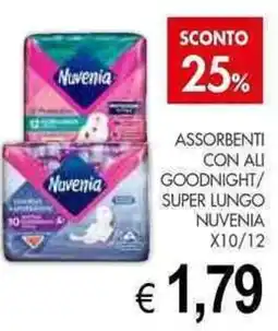 PrestoFresco Assorbenti con ali goodnight/ super lungo NUVENIA x10/12 offerta