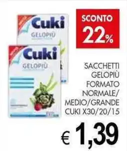 PrestoFresco Sacchetti gelopiù formato normale/ medio/grande CUKI x30/20/15 offerta