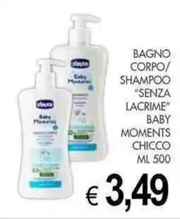 PrestoFresco Bagno corpo/ shampoo "senza lacrime" baby moments CHICCO offerta