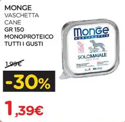 Arcaplanet Monge vaschetta cane monoproteico tutti i gusti offerta