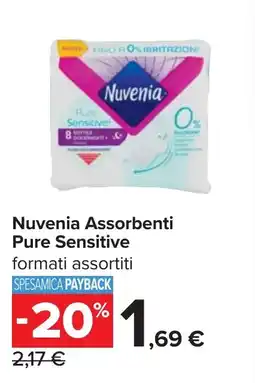 Carrefour Nuvenia Assorbenti Pure Sensitive offerta
