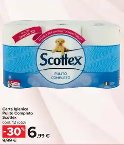 Carrefour Carta Igienica Pulito Completo Scottex offerta