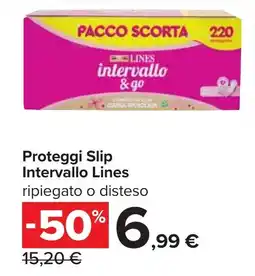 Carrefour Proteggi Slip Intervallo Lines offerta