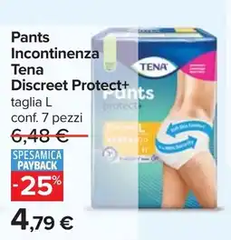 Carrefour Pants Incontinenza Tena Discreet Protect+ offerta
