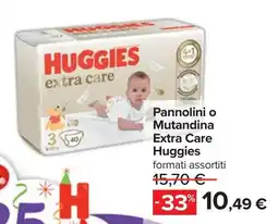 Carrefour Pannolini o Mutandina Extra Care Huggies offerta