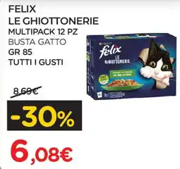Arcaplanet Felix le ghiottonerie multipack 12 pz busta gatto tutti i gusti offerta