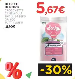 Arcaplanet Hi beef hi pork crocchette cane adult small breeds tutti i gusti offerta