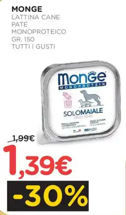 Arcaplanet Monge lattina cane pate monoproteico tutti i gusti offerta