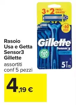 Carrefour Rasoio Usa e Getta Sensor3 Gillette offerta