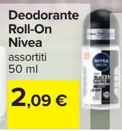 Carrefour Deodorante Roll-On Nivea offerta