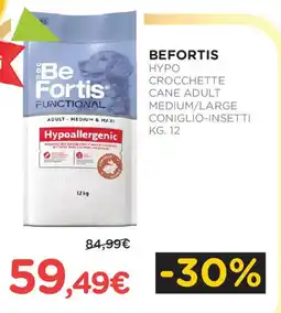 Arcaplanet BEFORTIS Hypo crocchette cane adult medium/large coniglio-insetti offerta