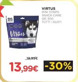 Arcaplanet VIRTUS mini strips snack cane offerta