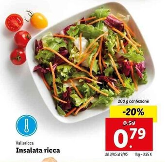 Lidl Vallericca Insalata ricca 200g offerta