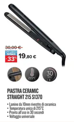 Carrefour PIASTRA CERAMIC STRAIGHT 215 S1370 offerta