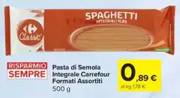Carrefour Express Pasta di Semola Integrale Carrefour Formati Assortiti offerta