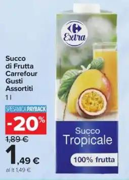 Carrefour Express Succo di Frutta Carrefour Gusti Assortiti offerta