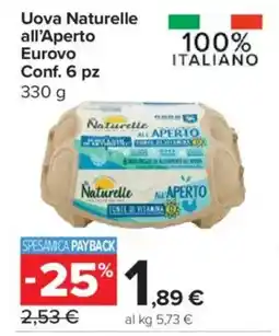 Carrefour Express Uova Naturelle all'Aperto Eurovo offerta