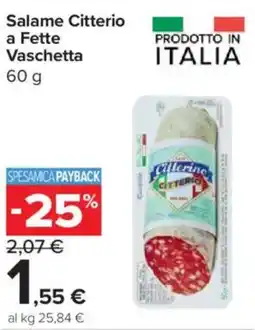 Carrefour Express Salame Citterio a Fette Vaschetta offerta