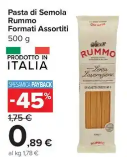 Carrefour Express Pasta di Semola Rummo Formati Assortiti offerta