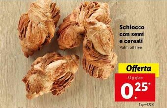 Lidl Schiocco con semi e cereali 53g offerta