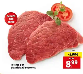 Lidl Fettine per pizzaiola di scottona al kg offerta