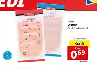 Lidl Salumeo Lyoner 70g offerta
